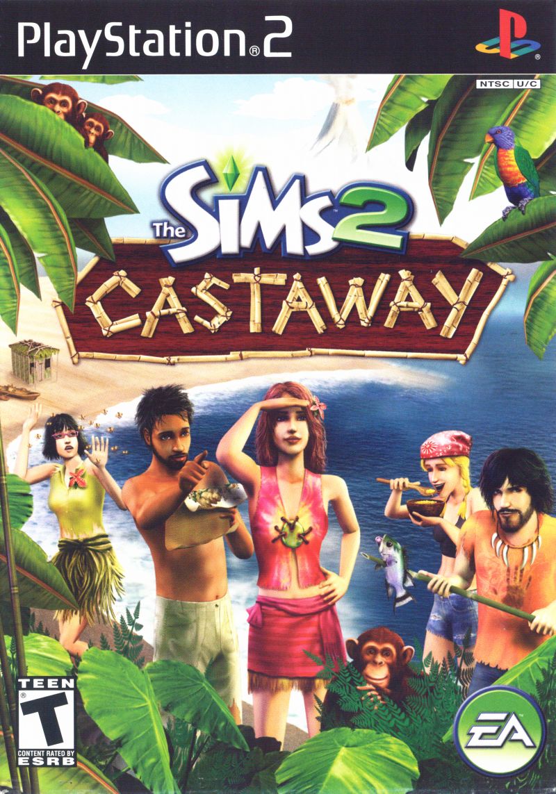 Front cover of The Sims 2: Castaway for PlayStation 2