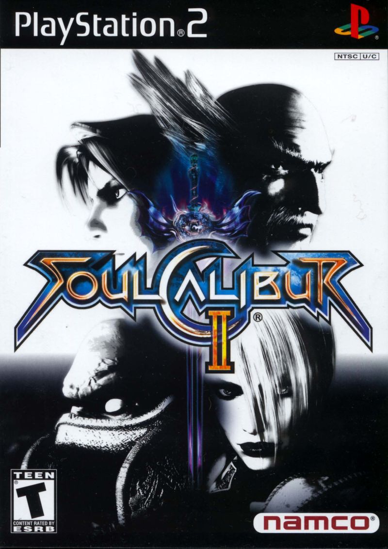 Front cover of SoulCalibur II for PlayStation 2