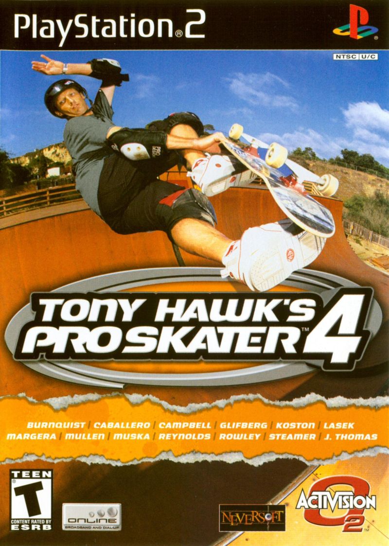 Front cover of Tony Hawk's Pro Skater 4 for PlayStation 2