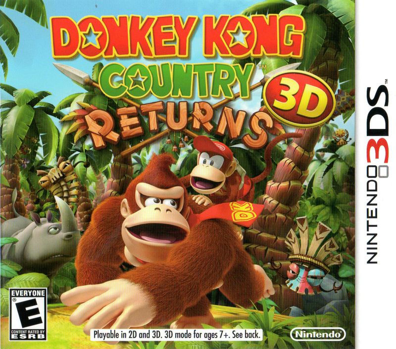 Front cover of Donkey Kong Country Returns 3D for 3DS