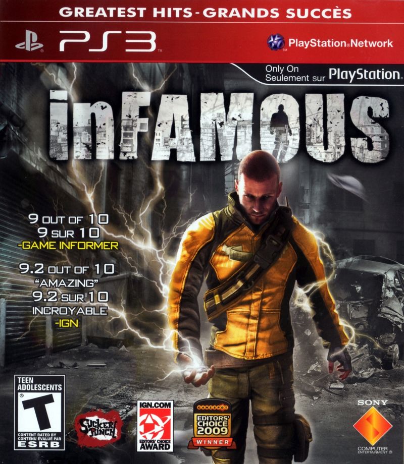 Front cover of inFAMOUS for PlayStation 3