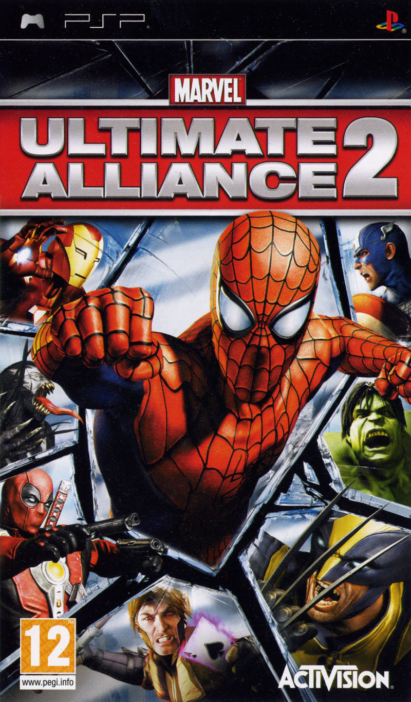 Front cover of Marvel Ultimate Alliance 2 for PlayStation Portable