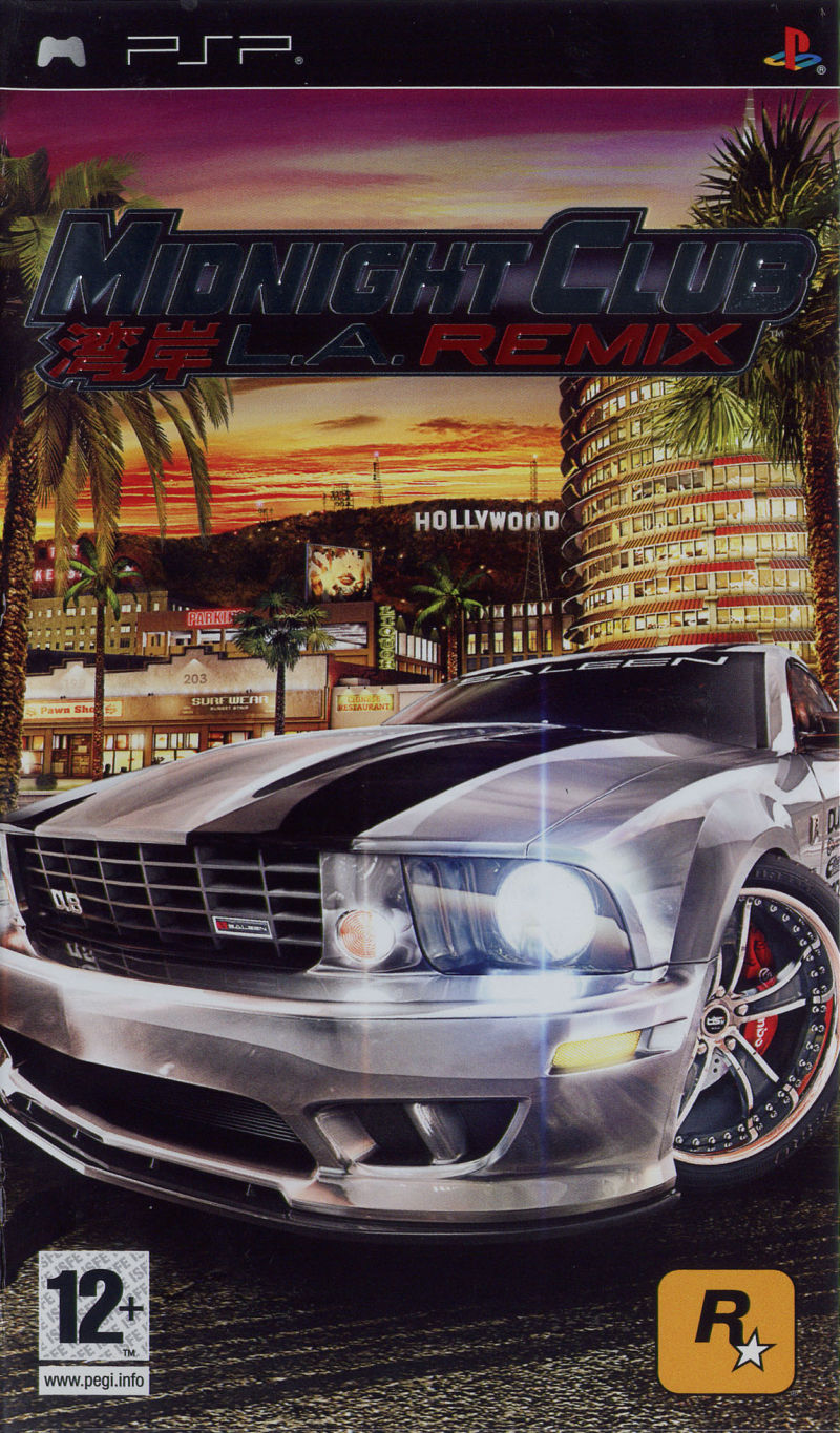 Front cover of Midnight Club: L.A. Remix for PlayStation Portable