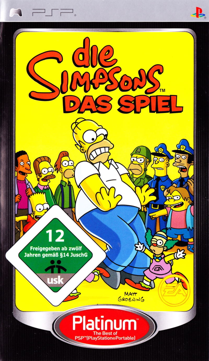 Front cover of The Simpsons Game for PlayStation Portable