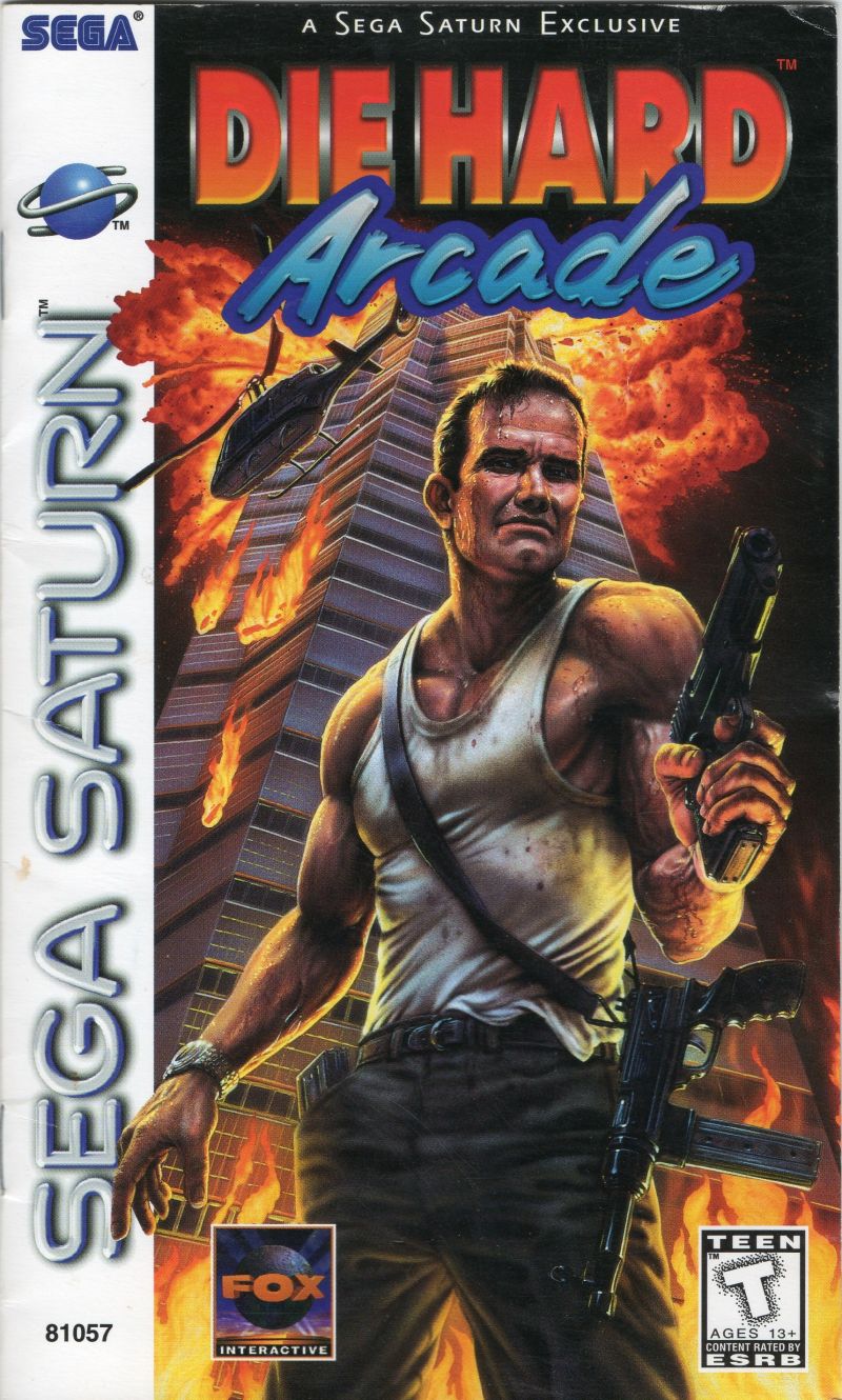 Front cover of Die Hard Arcade for Saturn