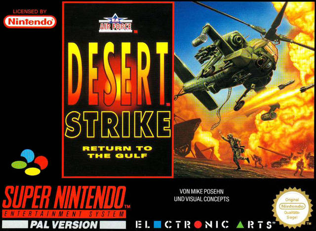 Front cover of Desert Strike: Return to the Gulf for Super Nintendo