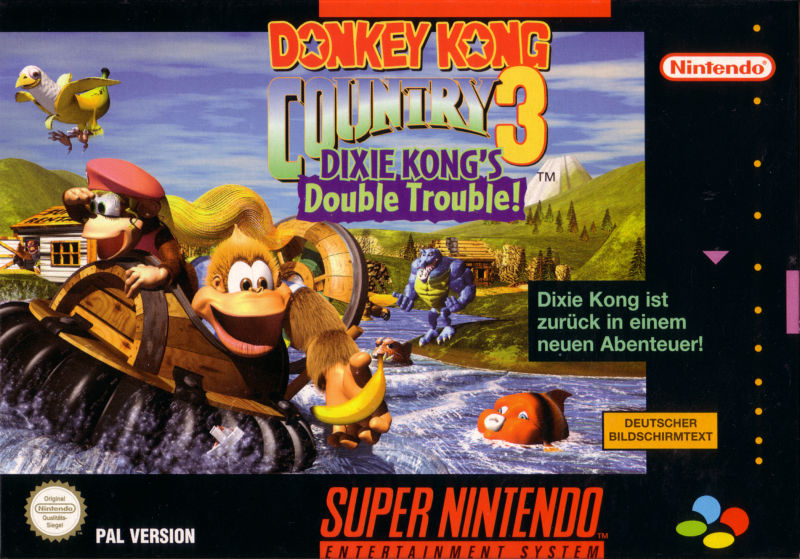 Front cover of Donkey Kong Country 3: Dixie Kong's Double Trouble! for Super Nintendo