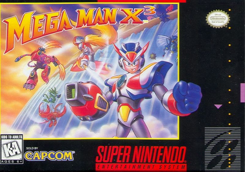 Front cover of Mega Man X3 for Super Nintendo