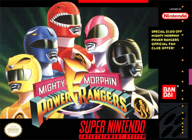 Front cover of Mighty Morphin Power Rangers for Super Nintendo