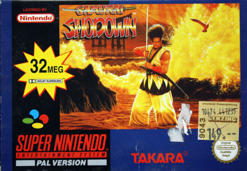 Front cover of Samurai Shodown for Super Nintendo