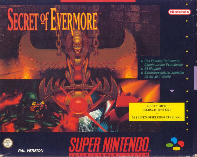 Front cover of Secret of Evermore for Super Nintendo