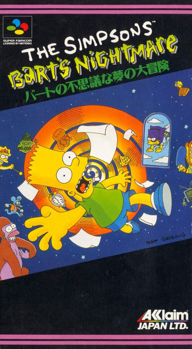 Front cover of The Simpsons: Bart's Nightmare for Super Nintendo