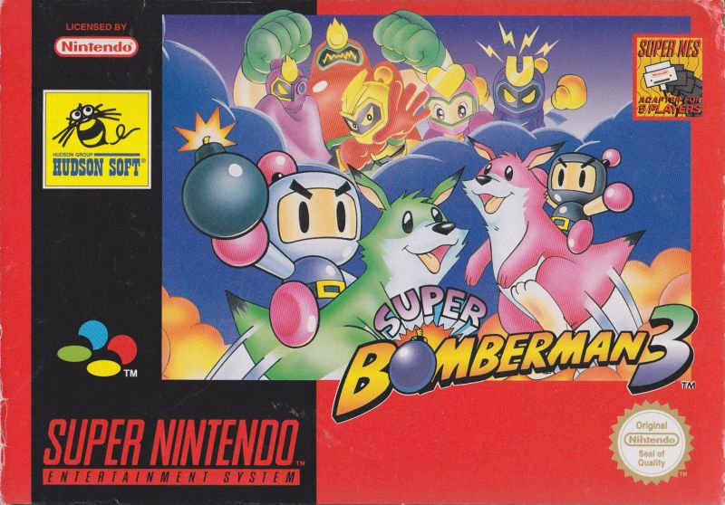 Front cover of Super Bomberman 3 for Super Nintendo