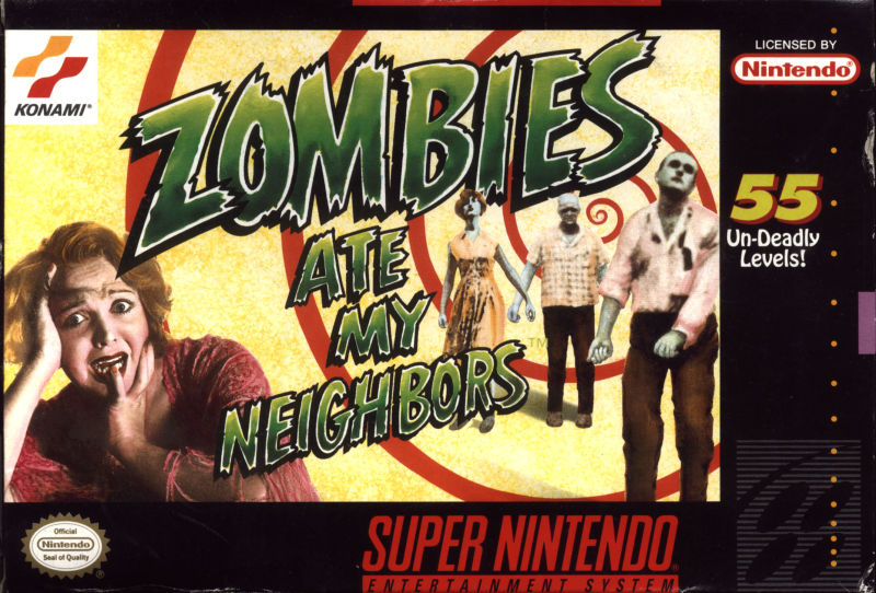 Front cover of Zombies Ate My Neighbors for Super Nintendo