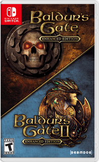 Front cover of Baldur's Gate: Enhanced Edition + Baldur's Gate II: Enhanced Edition for Nintendo Switch