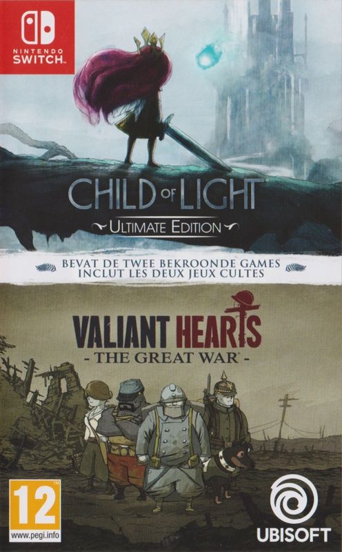 Front cover of Child of Light: Ultimate Edition + Valiant Hearts: The Great War for Nintendo Switch