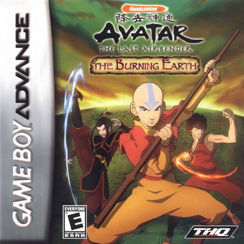 Front cover of Avatar: The Last Airbender - The Burning Earth for Game Boy Advance