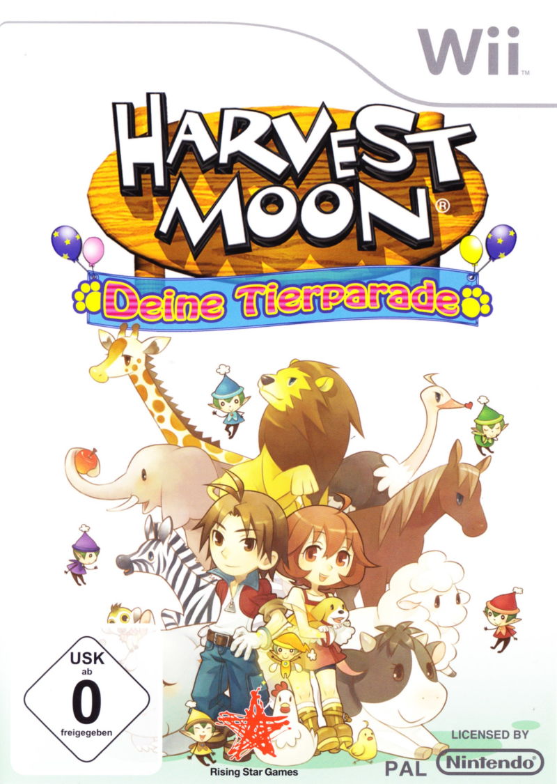 Front cover of Harvest Moon: Animal Parade for Wii