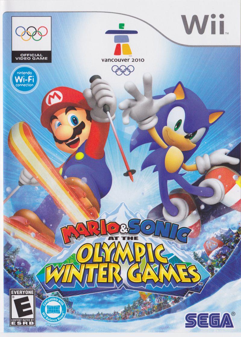 Front cover of Mario & Sonic at the Olympic Winter Games for Wii