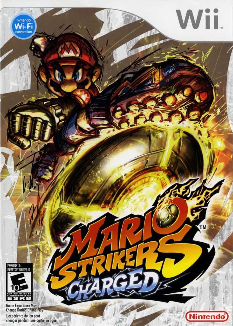 Front cover of Mario Strikers Charged for Wii