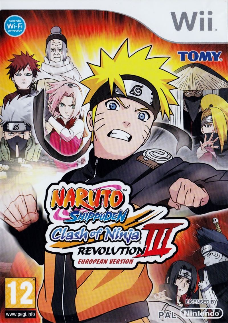 Front cover of Naruto Shippuden: Clash of Ninja Revolution III for Wii