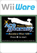 Front cover of Phoenix Wright: Ace Attorney - Justice for All for Wii