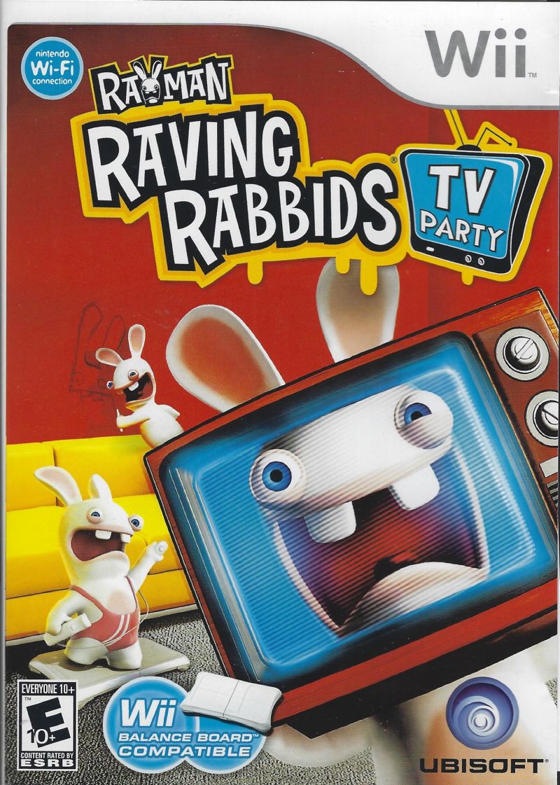 Front cover of Rayman: Raving Rabbids TV Party for Wii