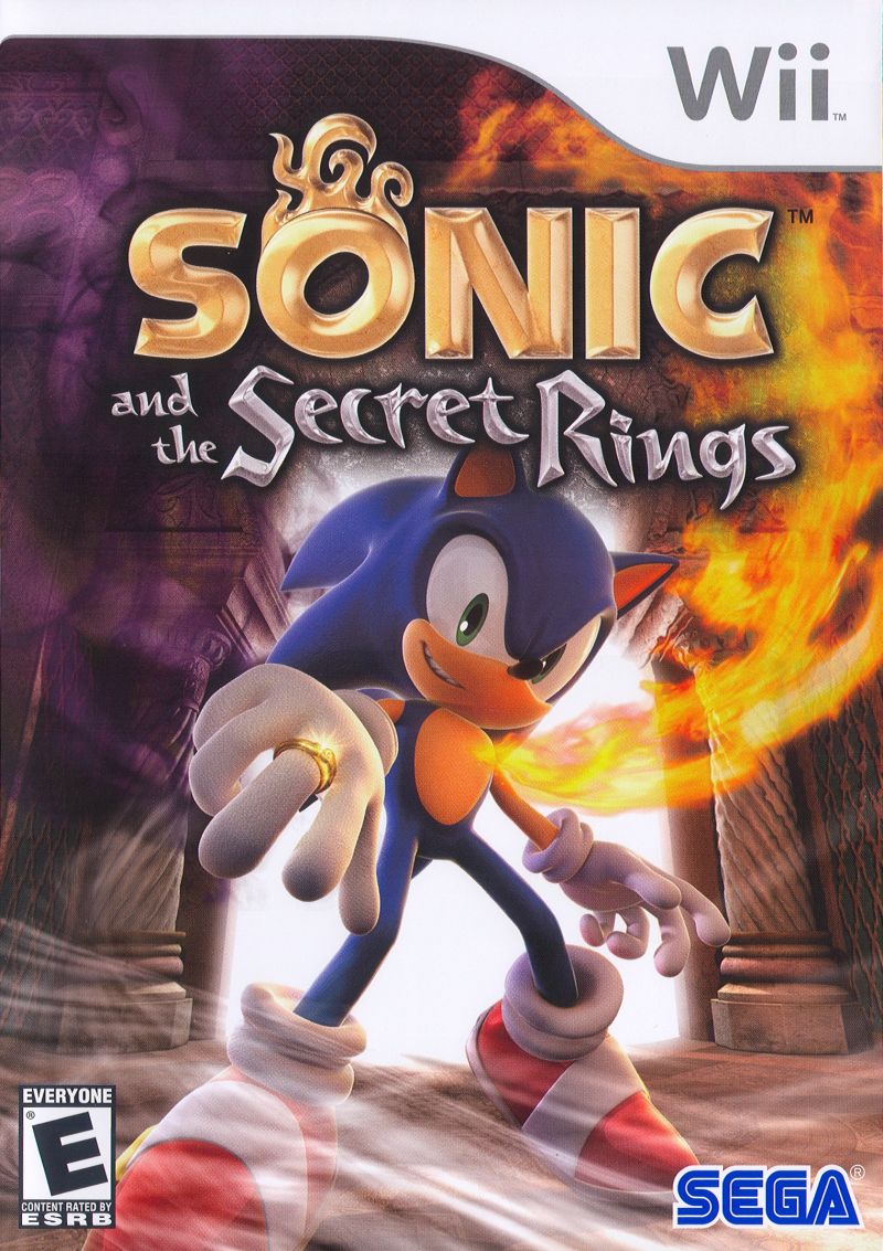 Front cover of Sonic and the Secret Rings for Wii