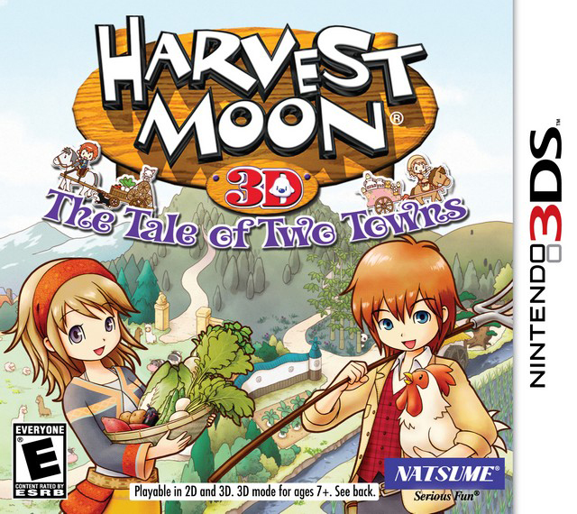 Front cover of Harvest Moon: The Tale of Two Towns for 3DS