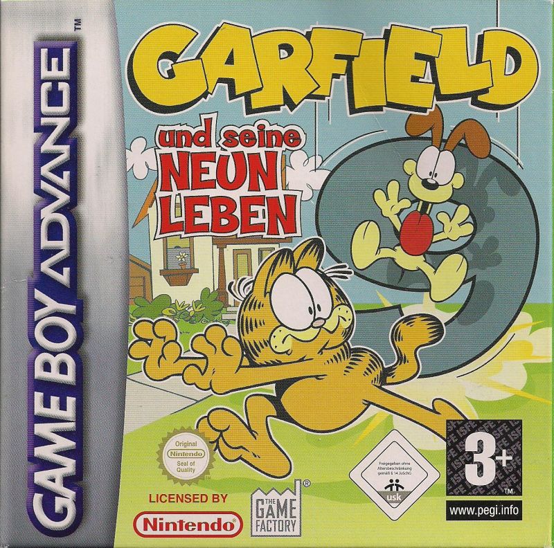 Front cover of Garfield and his Nine Lives for Game Boy Advance