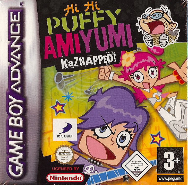 Front cover of Hi Hi Puffy AmiYumi: Kaznapped! for Game Boy Advance