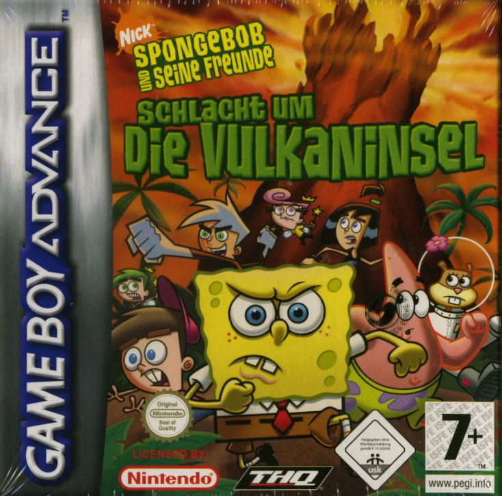 Front cover of Nicktoons: Battle for Volcano Island for Game Boy Advance