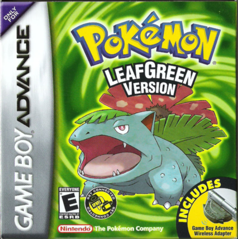 Front cover of Pokémon LeafGreen Version for Game Boy Advance