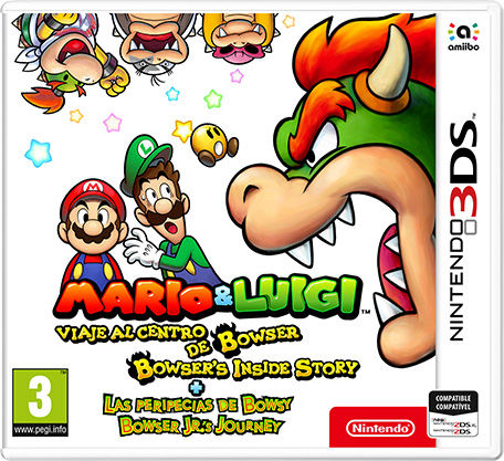 Front cover of Mario & Luigi: Bowser's Inside Story + Bowser Jr's Journey for 3DS