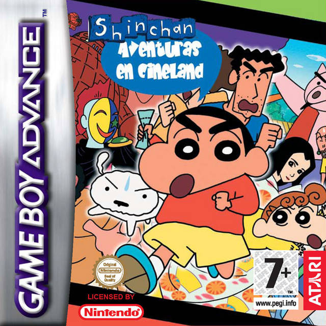 Front cover of Crayon Shin-Chan: Arashi o Yobu Cinema-Land no Daibouken! for Game Boy Advance